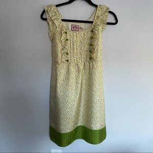 juicy couture yellow and green silk dress